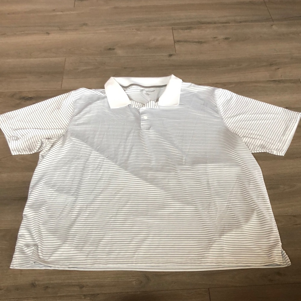 MENS BLACK AND WHITE POLO